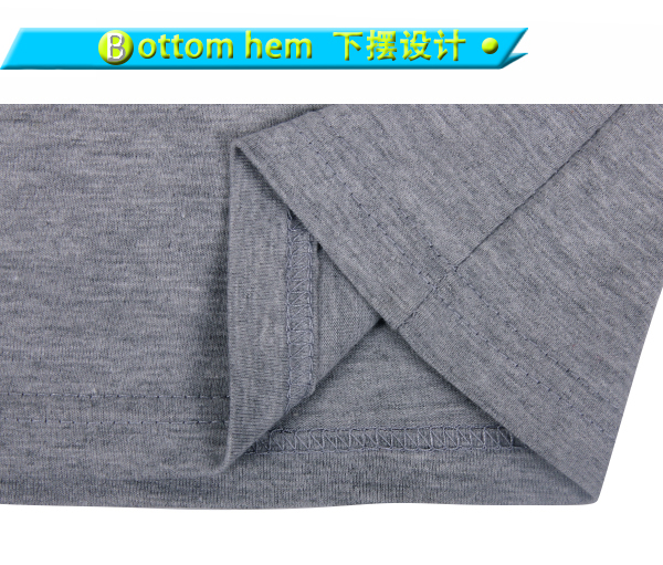 灰色蝙蝠印花女士V领短袖广告宣传T恤衫定制