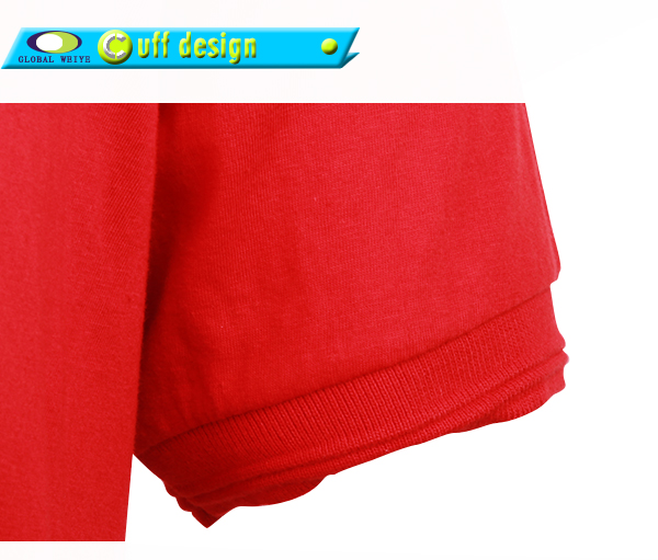 定做男士红色印花白领翻领短袖广告宣传T恤衫定制