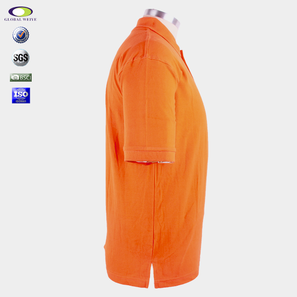 男士团队广告宣传衫橙色翻领烫画短袖Polo衫工作服定制工厂