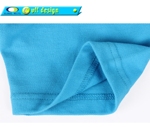 女士团队广告宣传衫蓝色翻领印花短袖Polo衫工作服定制厂家