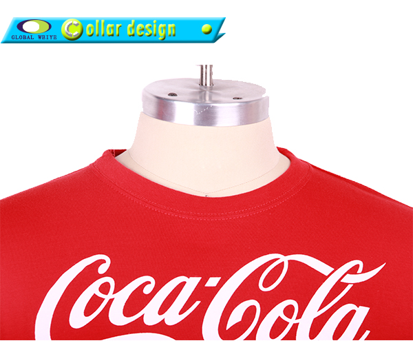 男士红色团队广告宣传衫圆领印花短袖T恤工作服定制厂家