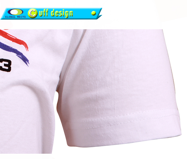 订制男士白色团队广告宣传衫圆领短袖T恤衫定制