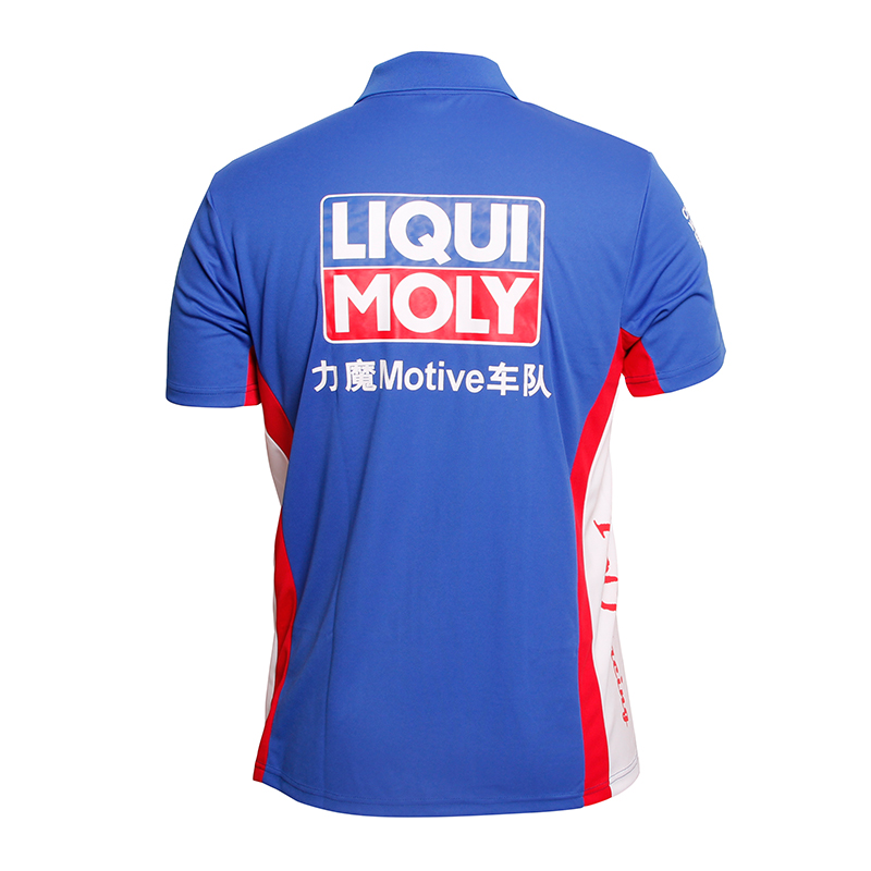 男士POLO衫全涤印花logo翻领短袖T恤定制