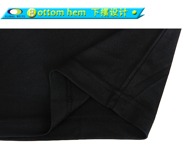 定做男士全涤绿黑拼接刺绣POLO衫翻领短袖T恤